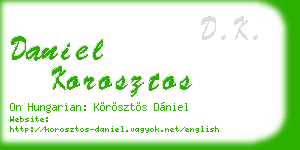 daniel korosztos business card